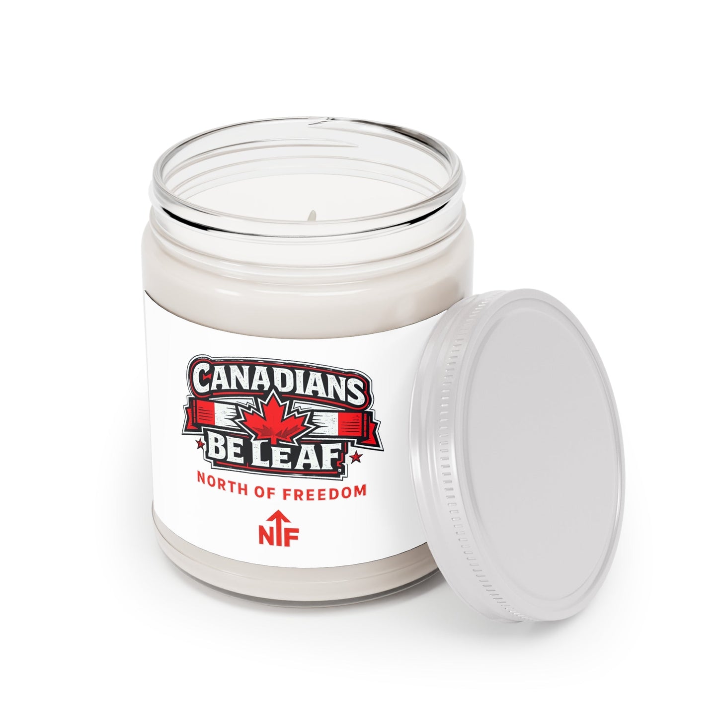 North of Freedom Be Leaf Scented Soy Candles with White Lid, 9oz Printify